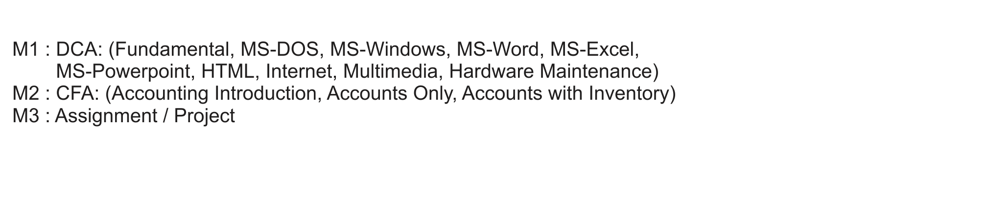 Diploma in Office Automation