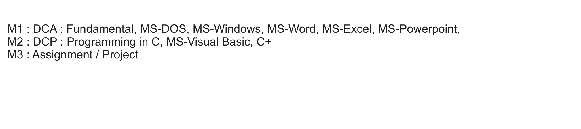 Advance Diploma in Computer Programming