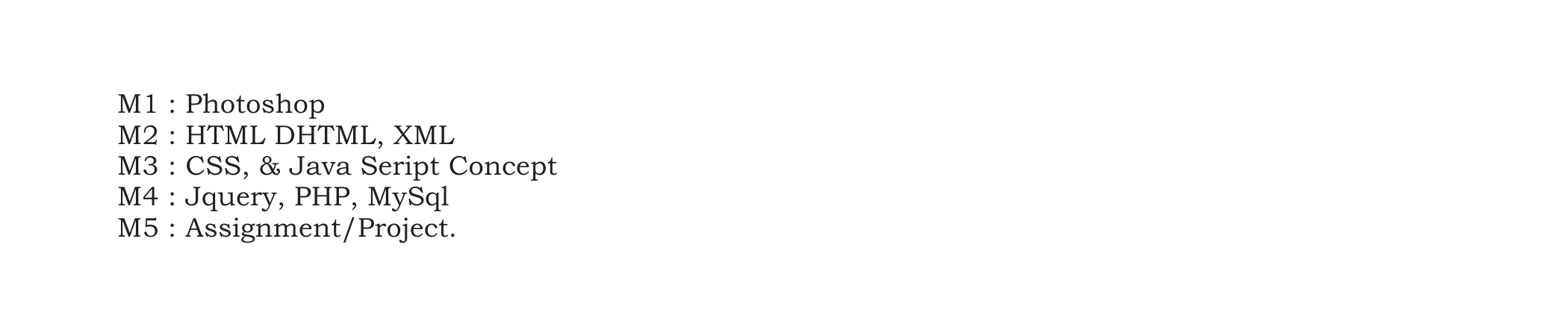 Diploma in Web Designing