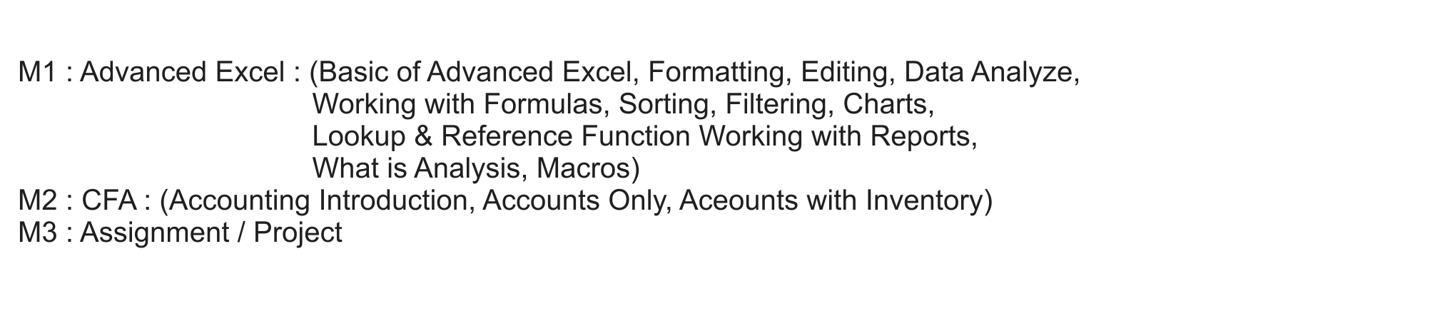 Advanced Excel & Financial Accounting